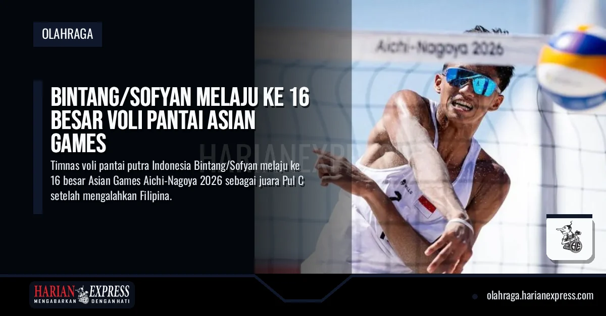 Bintang/Sofyan Melaju ke 16 Besar Voli Pantai Asian Games