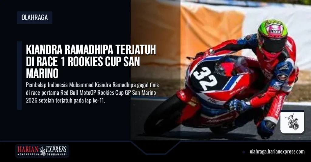 Kiandra Ramadhipa Terjatuh di Race 1 Rookies Cup San Marino