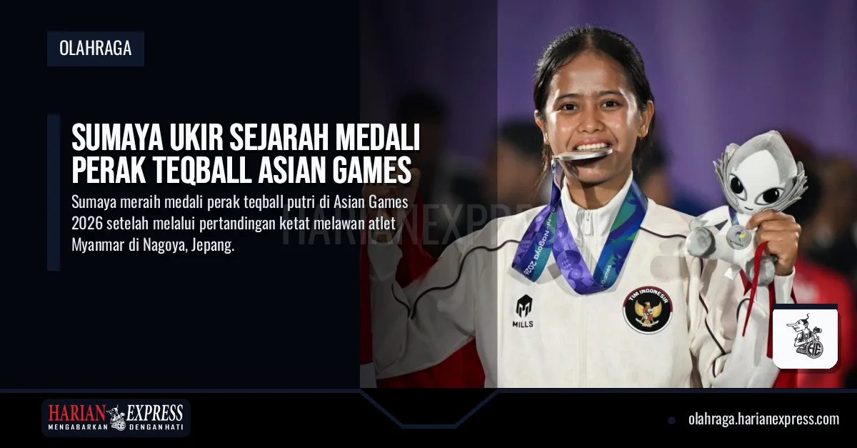 Sumaya Ukir Sejarah Medali Perak Teqball Asian Games