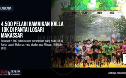4.500 Pelari Ramaikan Kalla 10K di Pantai Losari Makassar