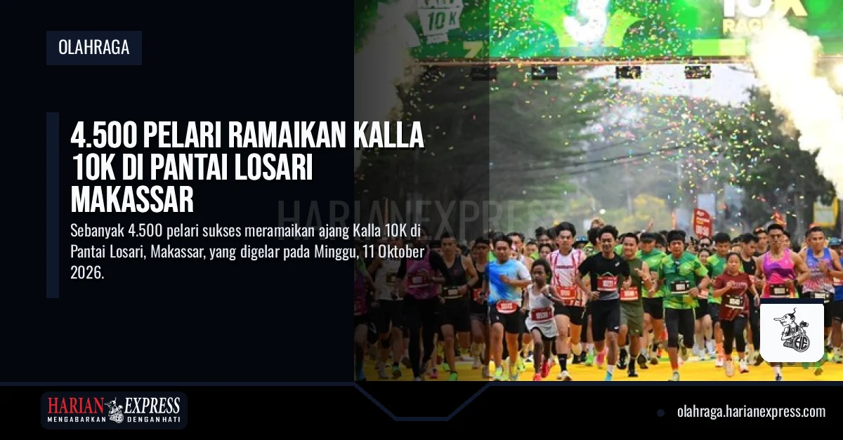 4.500 Pelari Ramaikan Kalla 10K di Pantai Losari Makassar