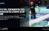 Festival SenengMinton 2026 Kenalkan Bulutangkis Sejak Dini