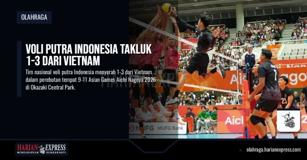 Voli Putra Indonesia Takluk 1-3 dari Vietnam